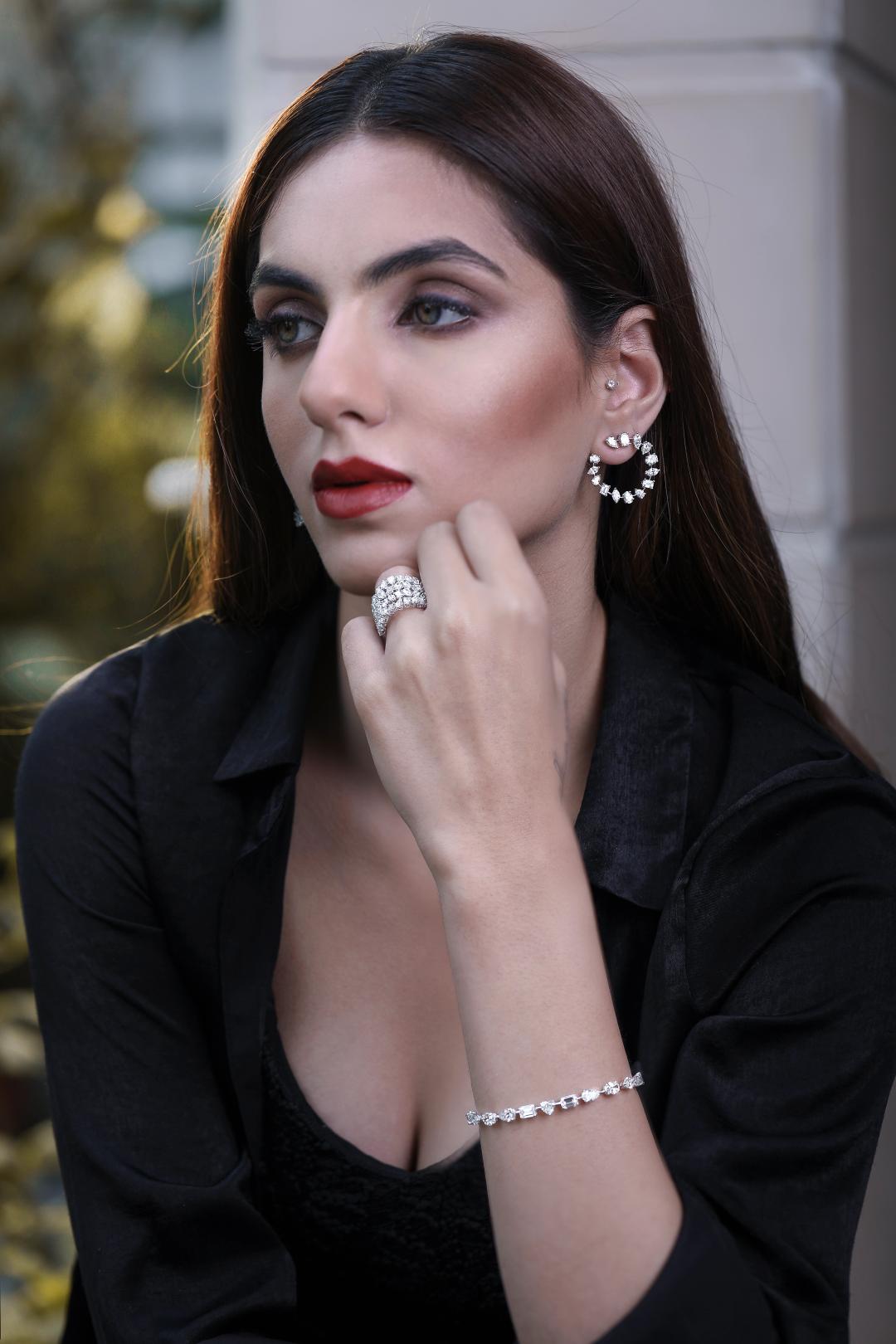 CELESTIAL' MULTI-SHAPE DIAMOND TENNIS BRACELET