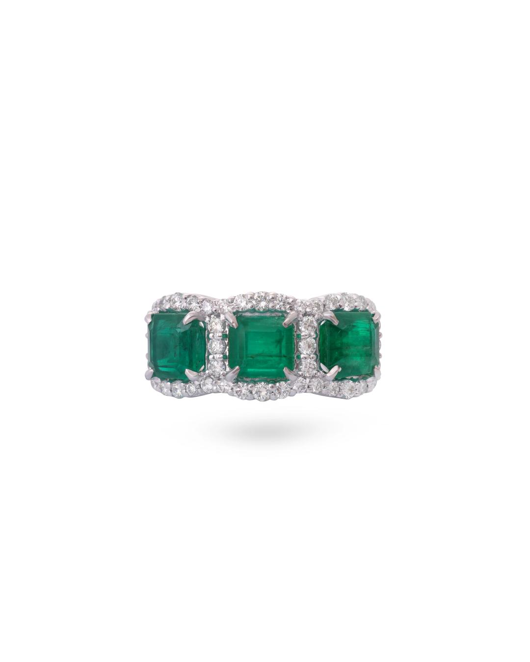 TIANA' PRINCESS CUT ZAMBIAN EMERALDS RING